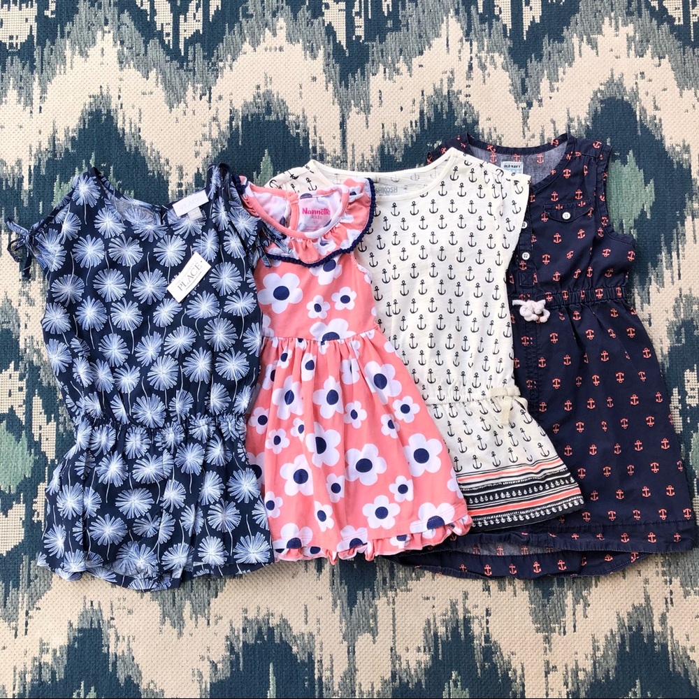 Girls Size 4-5 Summer Bundle-2 Dresses, 1 tunic and NWT Romper! 💕☀️